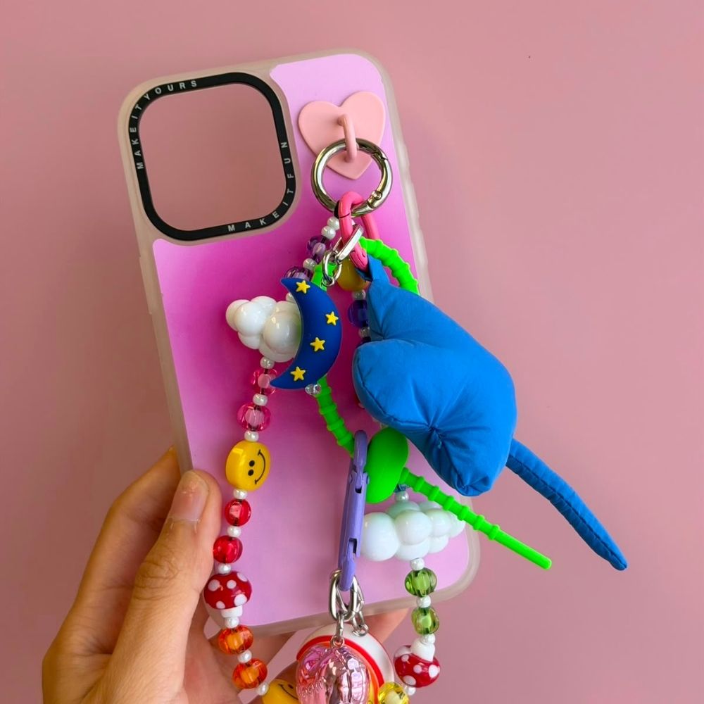 Blue moon star phone charm phone charms that clip on case Build A Caze