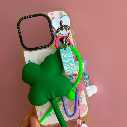 Mint blue milk carton phone charm phone charms that clip on case Build A Caze