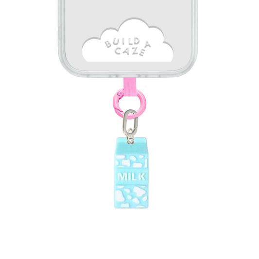 Mint blue milk carton phone charm cell phone charm cute phone charms for women Build A Caze
