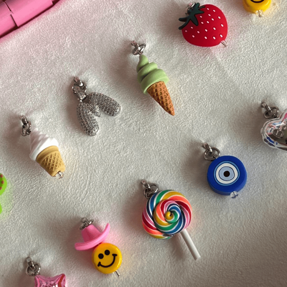 Blue evil eye cell phone charm aesthetic phone charms Build A Caze