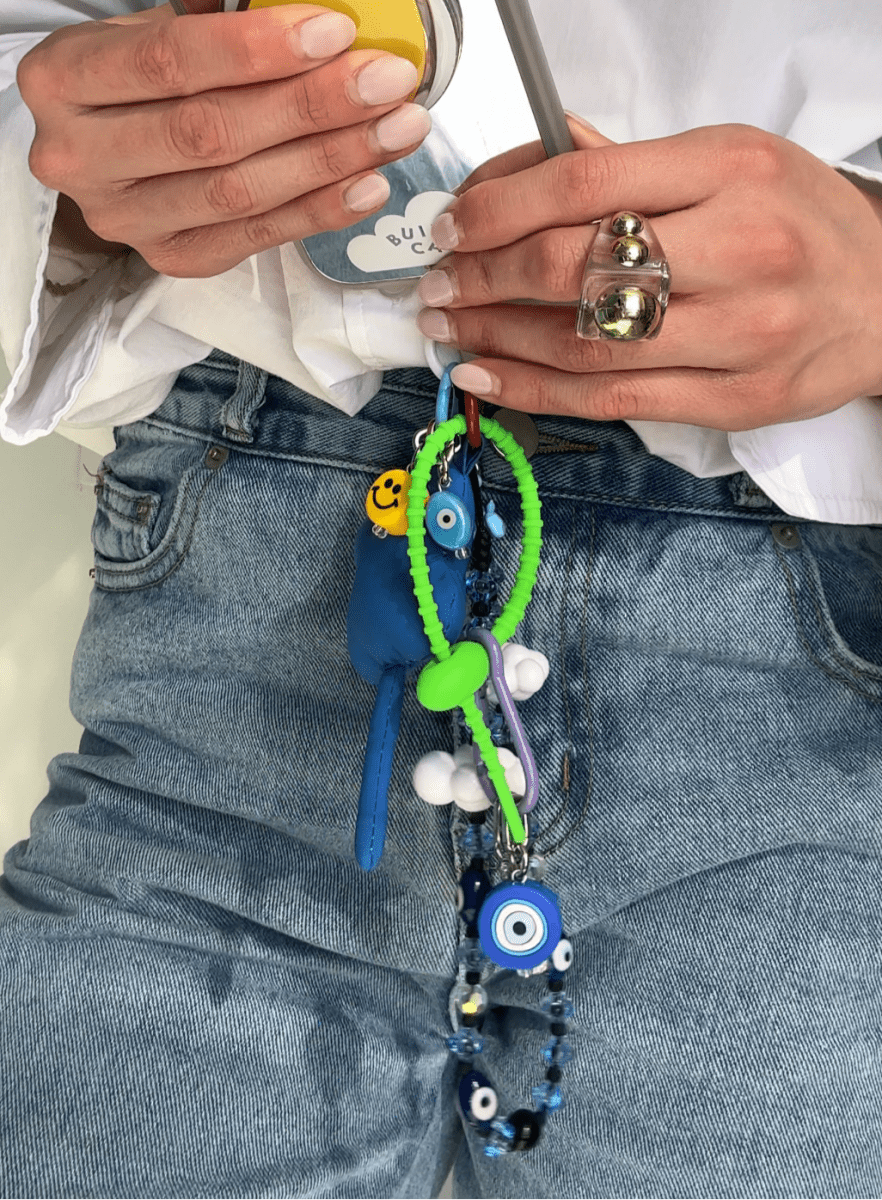 Blue evil eye phone charm phone charms that clip on case Build A Caze