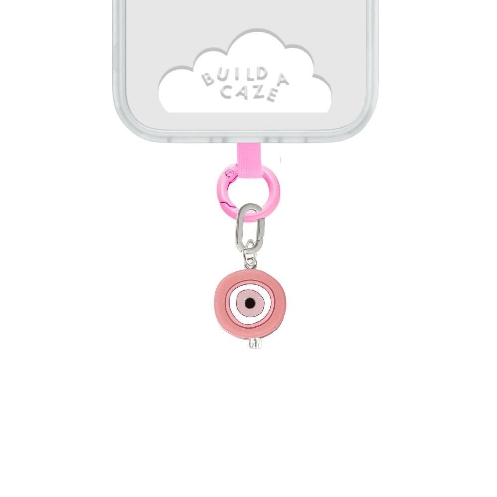 Pink evil eye cell phone charm cute phone charms for women Build A Caze