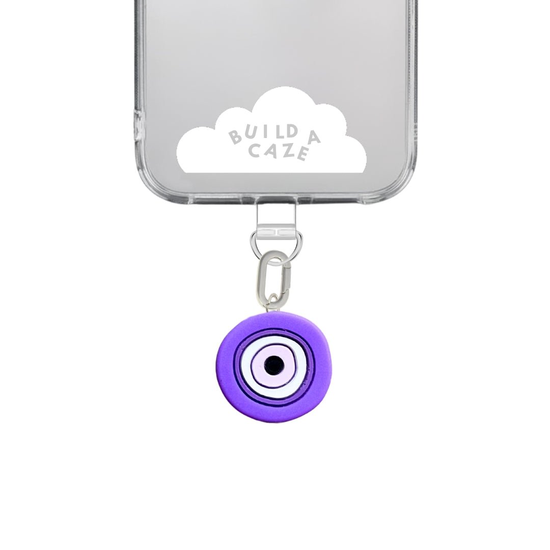 Purple evil eye cell phone charm cute phone charms for women Build A Caze