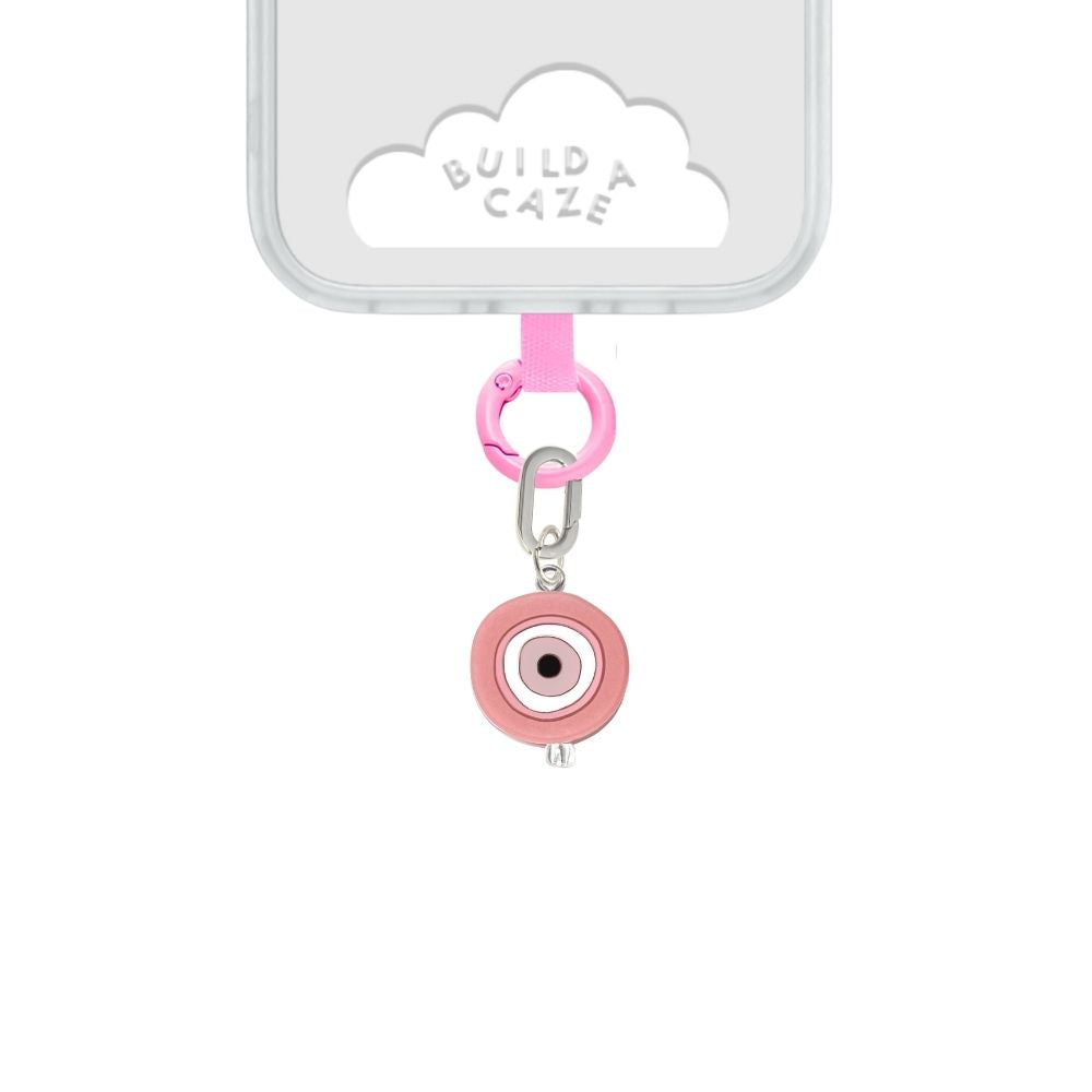 Pink evil eye cell phone charm cute phone charms for women Build A Caze