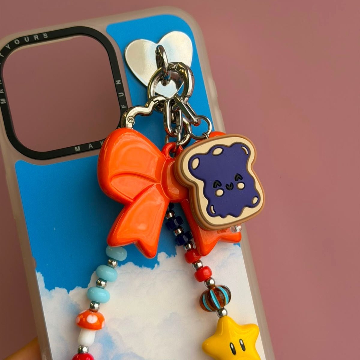 Jam toast phone charm aesthetic phone charms works on any case Build A Caze