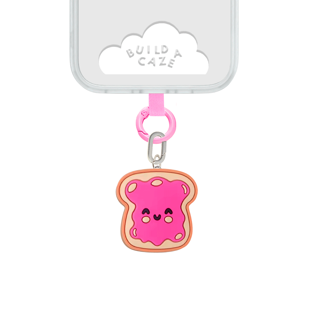 Jammy toast phone charm cell phone charm cute phone charms for women Build A Caze