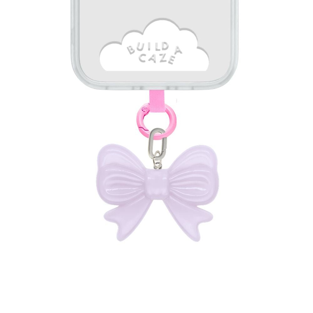 Lilac translucent  jelly bow phone charm cute phone charms for women Build A Caze