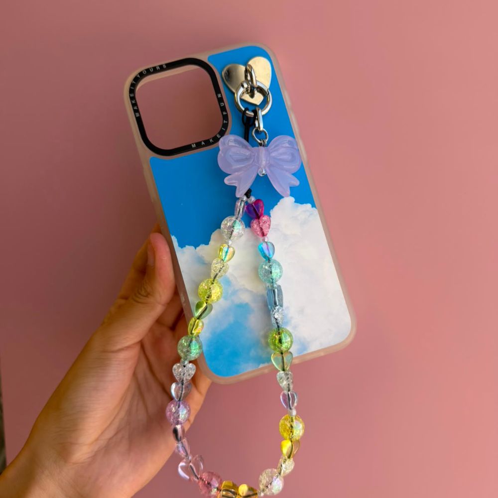 Lilac jelly bow phone charm phone charms that clip on case cute phone accessories Build A Caze