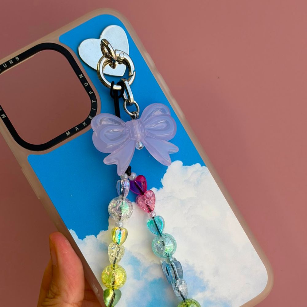 Black jelly bow phone charm phone charms that clip on case Build A Caze