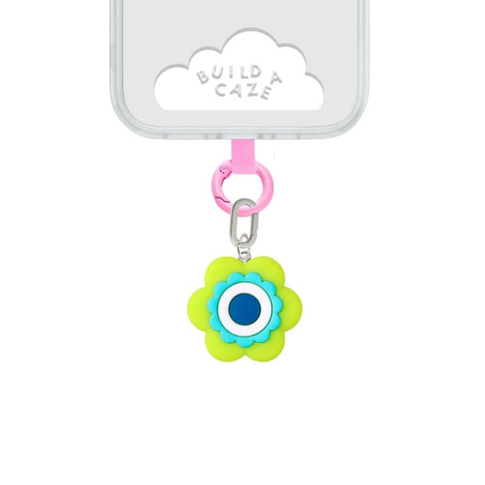Green flower evil eye cell phone charm cute phone charms for women Build A Caze