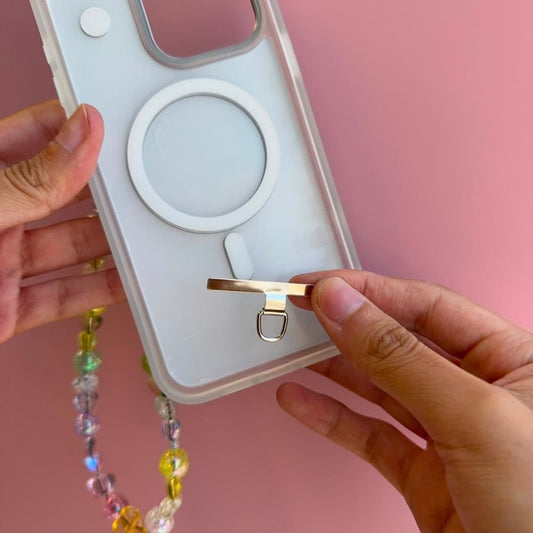 Gold universal phone accessory adapter adapter that works on any phone case gold finish Build A Caze