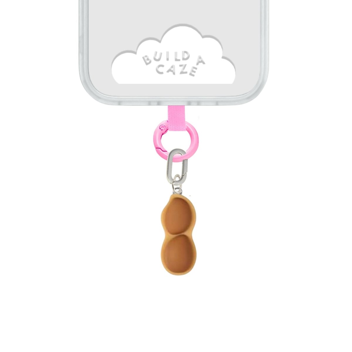 Brown peanut phone charm cell phone charm phone charms that clip on case Build A Caze