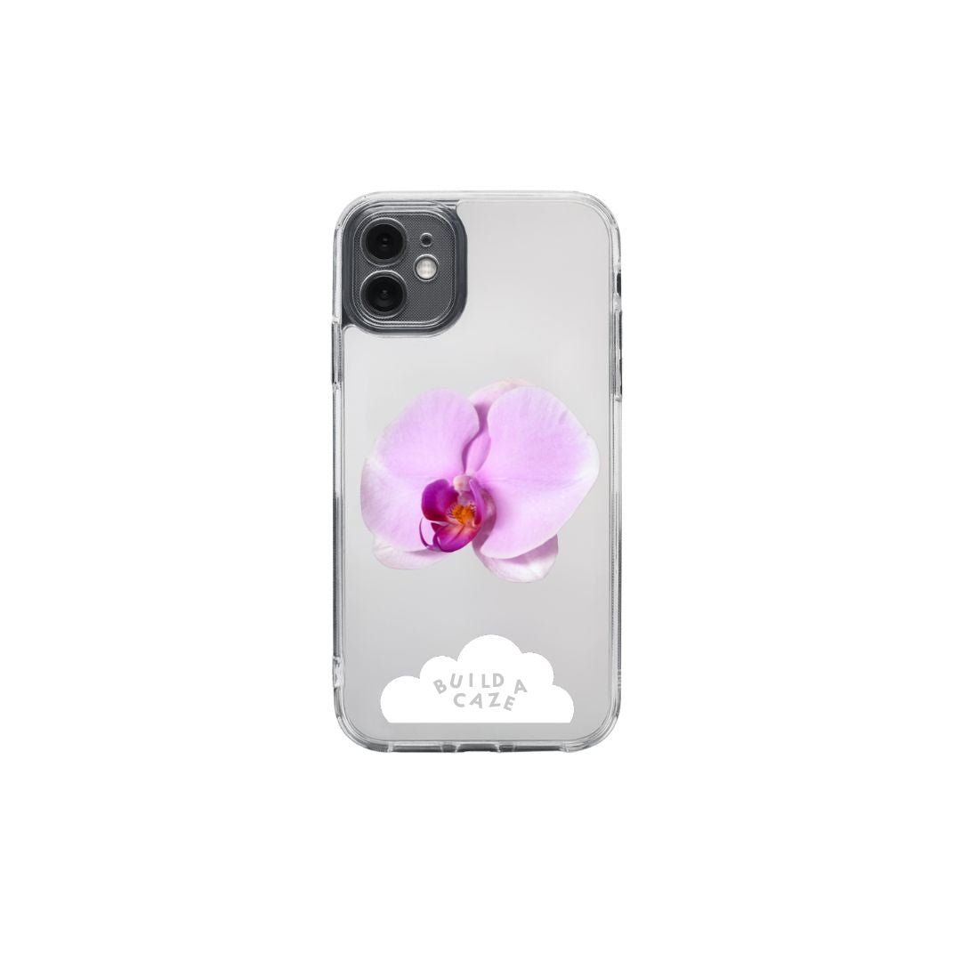 Orchi-duh lilac and pink orchid flower MagSafe pop holder, cute floral magnetic pop socket and phone grip accessory.