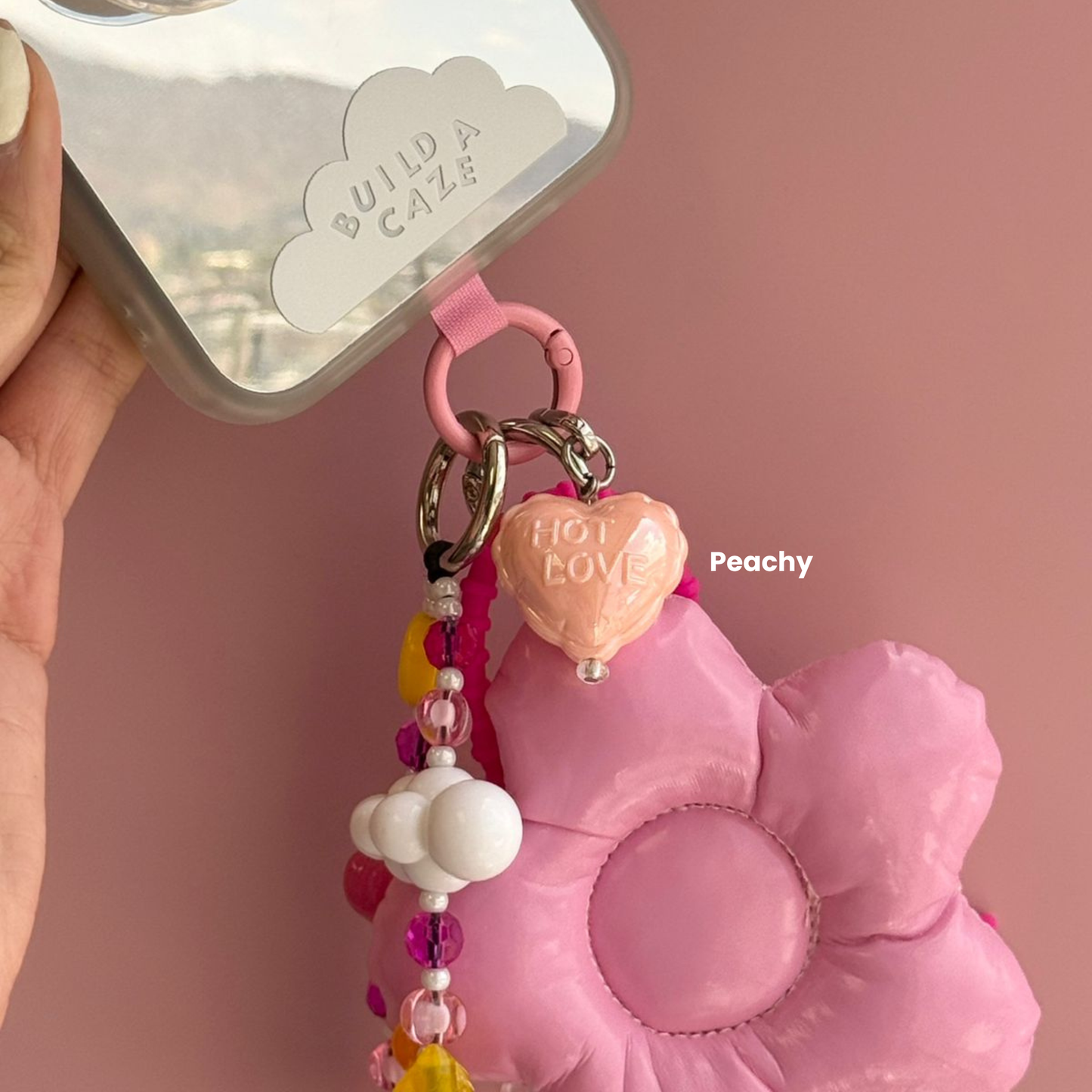 Peachy 2.0 Pastel Hot Love Balloon Charmie Phone Charm dangly accessory attached to a phone - Build A Caze