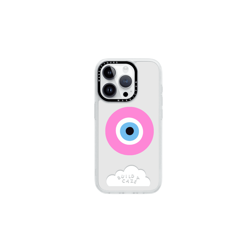 Pink Got My Eye On You pop grippy, featuring a large pink watchful eye design, MagSafe compatible magnetic pop holder and phone grip accessory.