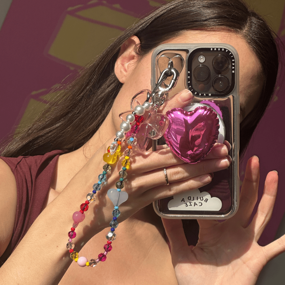 Gummy Pink Bow U Keychain