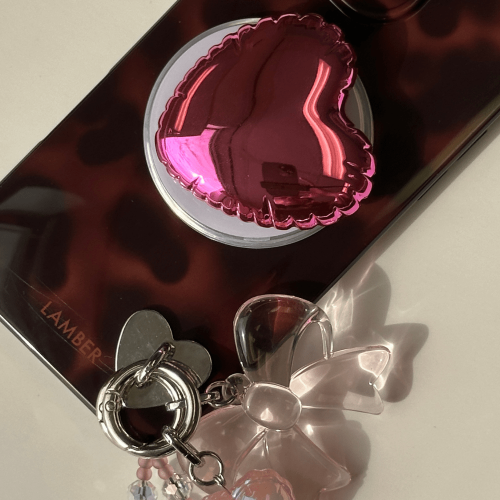 Gummy Pink Bow U Keychain