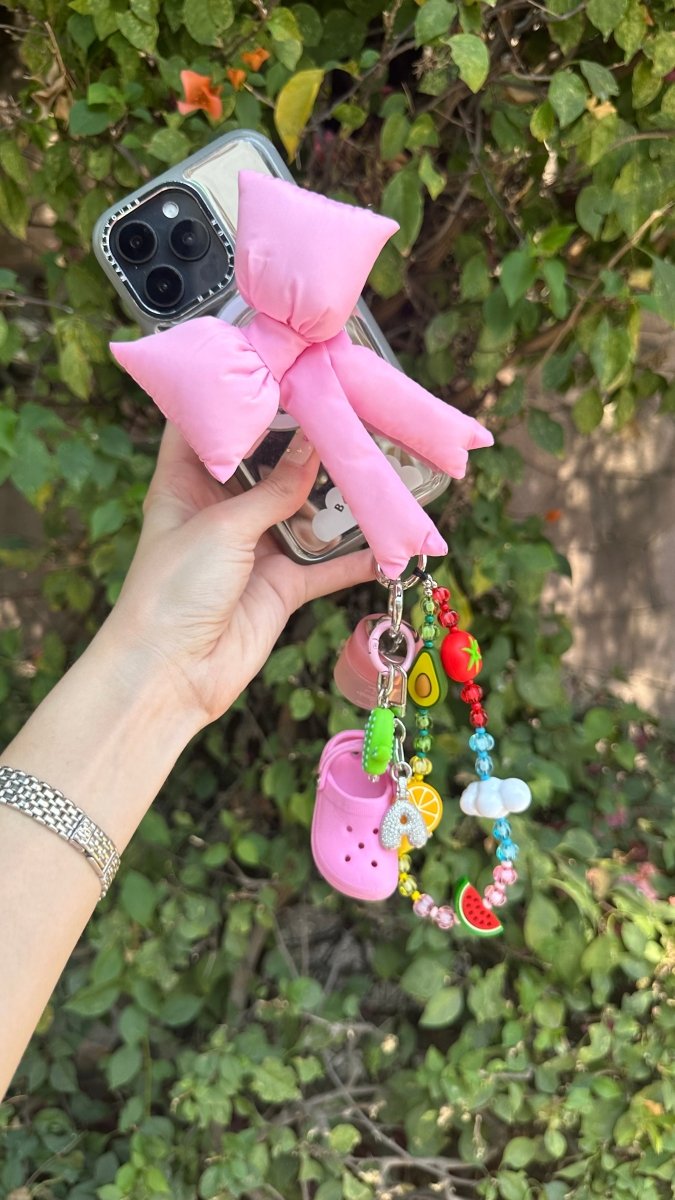 Pink Mini Sandal croc aesthetic keychain matching set Build A Caze