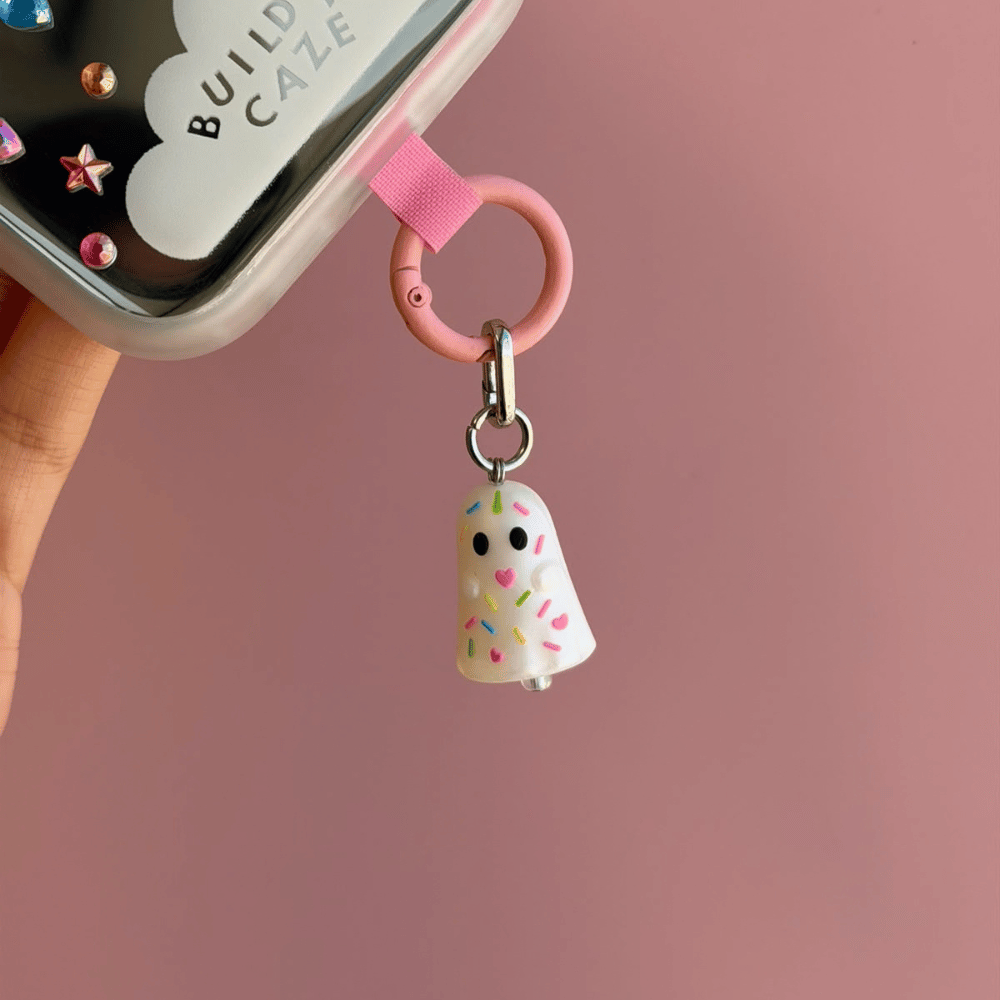 Sprinkle ghost cell phone charm aesthetic phone charms Build A Caze