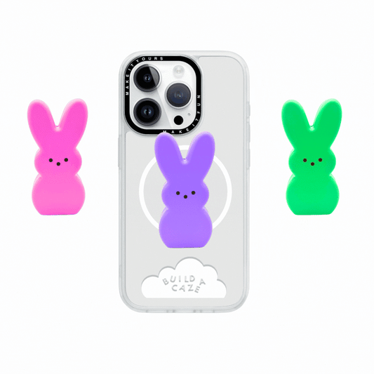 bunny magsafe pop holders, cute candy bunny inspired magnetic pop sockets.
