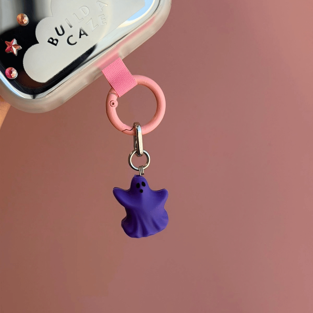 Purple ghost cute phone charms for women ghost shape Build A Caze