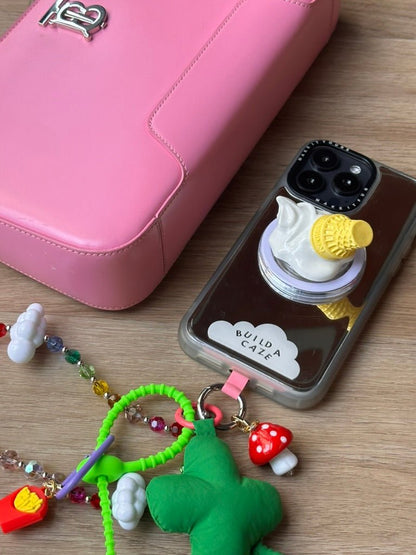 Whoopsie Ice Cream MagSafe pop holder, cute melting ice cream cone magnetic pop socket and phone grip accessory.