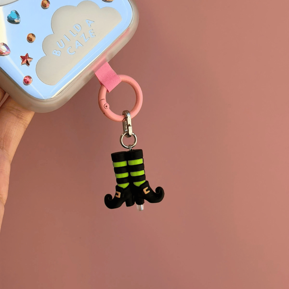 Witch boots cell phone charm cute phone charms for women Build A Caze