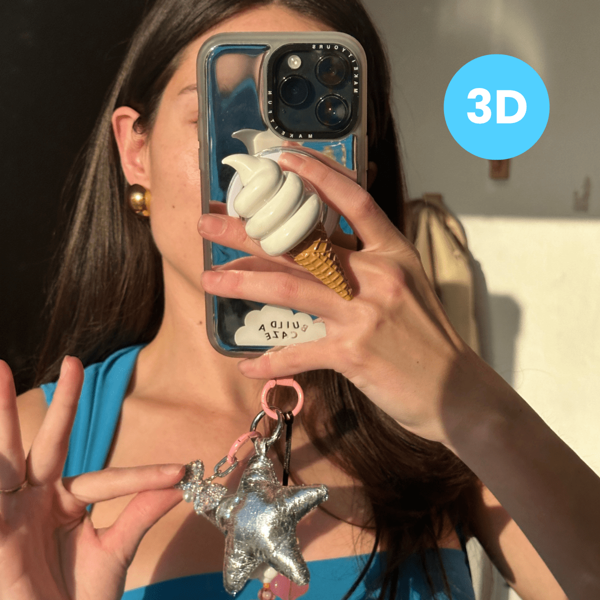 Wondercone Pop Grippy, unique cone shaped 3D fidget toy and MagSafe compatible pop holder, black magnetic pop socket and phone grip accessory.