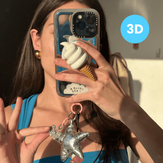 Wondercone Pop Grippy, unique cone shaped 3D fidget toy and MagSafe compatible pop holder, black magnetic pop socket and phone grip accessory.