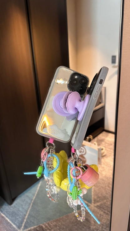 WonderGrip colorful abstract pattern MagSafe pop holder, artistic magnetic pop socket and phone grip accessory.