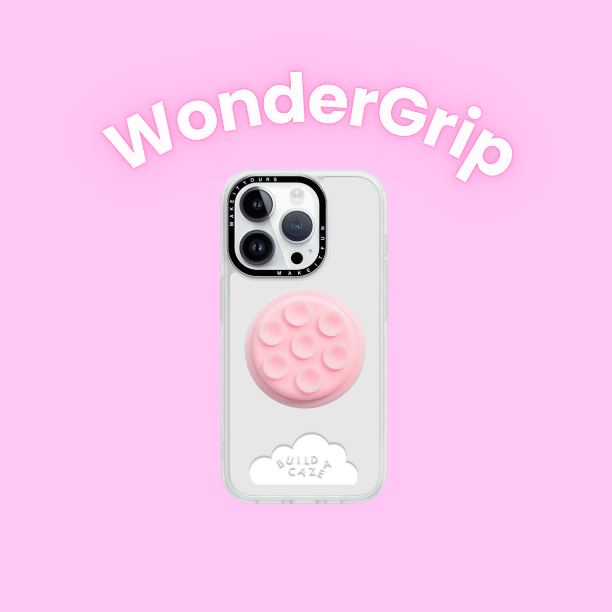 WonderGrip pink suction phone holder and MagSafe compatible pop socket, versatile magnetic phone grip and pop holder for hands-free convenience.