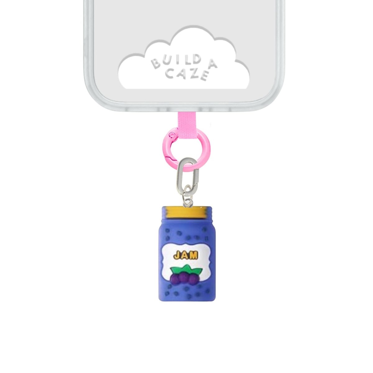 Blue jam jar phone charm cell phone charm cute phone charms for women Build A Caze