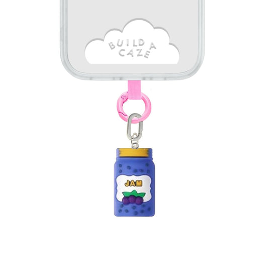 Blue jam jar phone charm cell phone charm cute phone charms for women Build A Caze