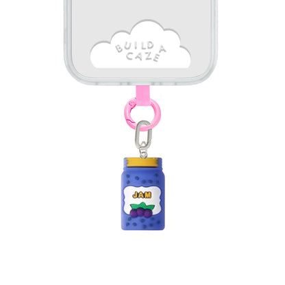 Blue jam jar phone charm cell phone charm cute phone charms for women Build A Caze